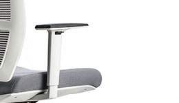 Grey white height adjustable armrests
