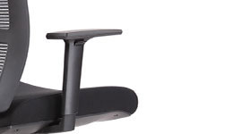 Black height adjustable armrests